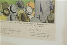 Robert 'Bobby' Jones, Jr. Signed & Personalized Currier & Ives Foldout JSA ALOA