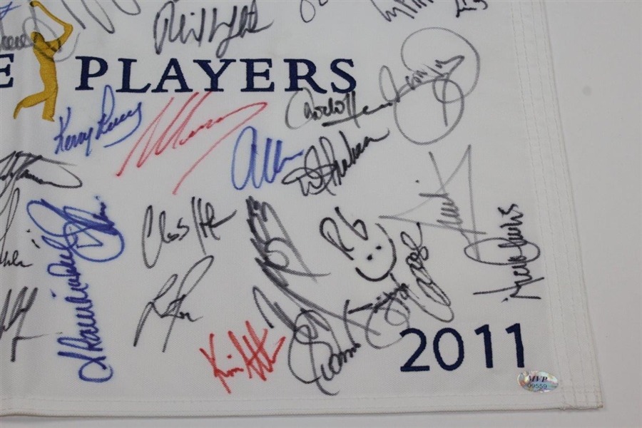 Multi-Signed 2011 The Players Championship Flag with Mickelson & others JSA ALOA