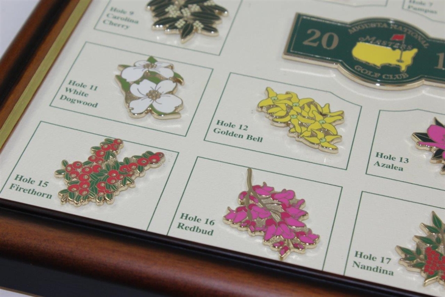 2015 Ltd Ed Augusta National Masters Flower Holes Pin Set in Original Box #013/250 - Box Cover Paper Loss
