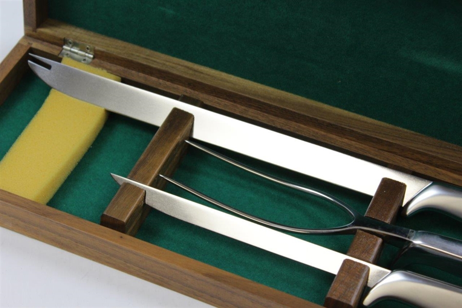 1982 Augusta National Golf Club Masters Tournament Member Gift Set of Three (3) Steak Knives in Box with Cards