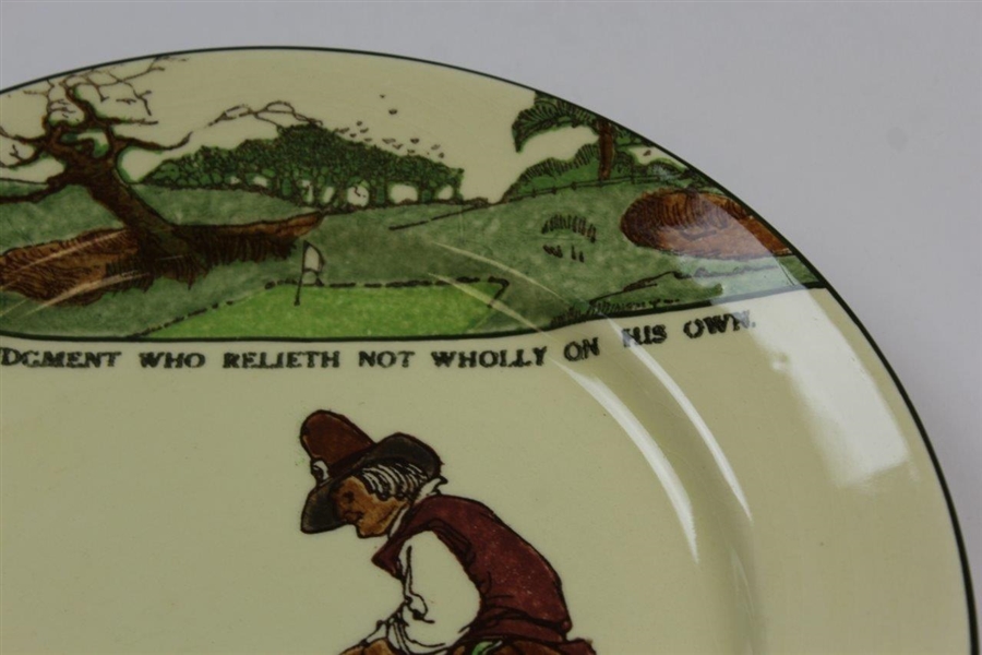 Vintage Royal Doulton 'He Hath A Good Judgment Who Relieth Not Wholly On His Own' Plate