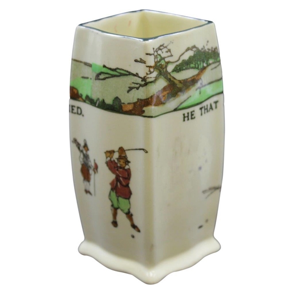 Vintage Royal Doulton 'He That Always Complains, Is Never Pitied' Bud Vase