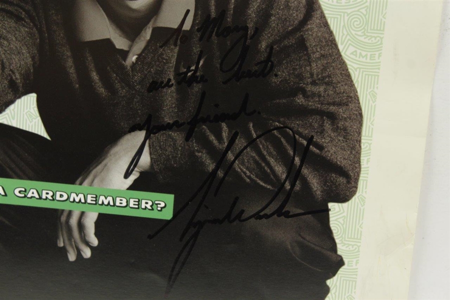 Tiger Woods Signed & Inscribed 1997 American Express Photo JSA ALOA 