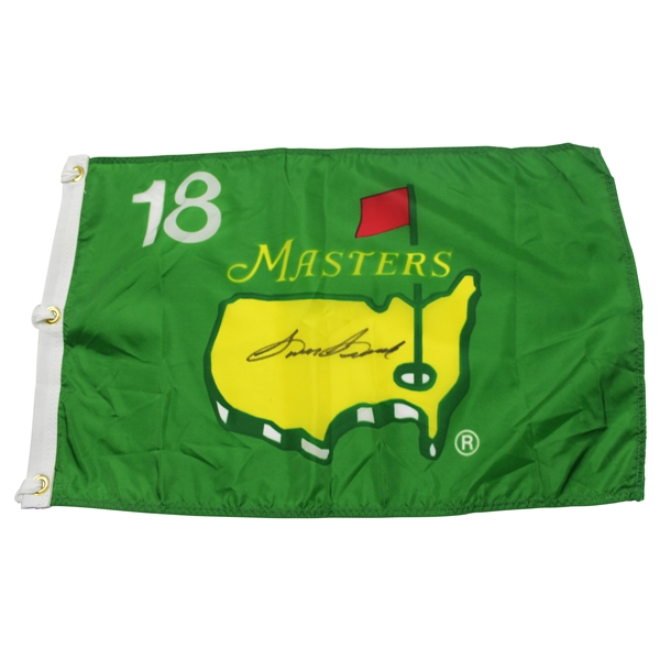 Sam Snead Signed Masters Green Logo Flag JSA ALOA