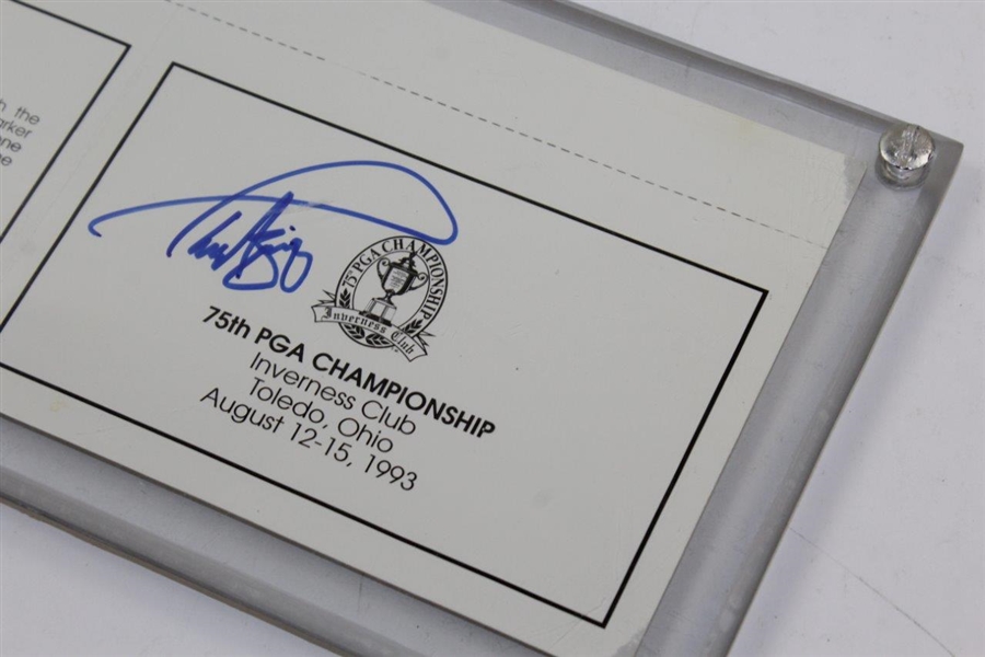 1993 PGA Championship Scorecard Signed by Champion Paul Azinger JSA ALOA