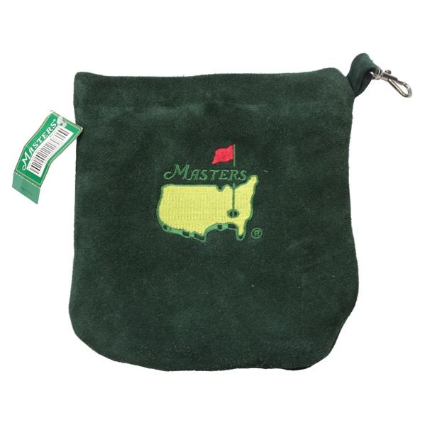 Classic 2002 Masters Tournament Logo Green Felt Valuables Pouch with Original Tag