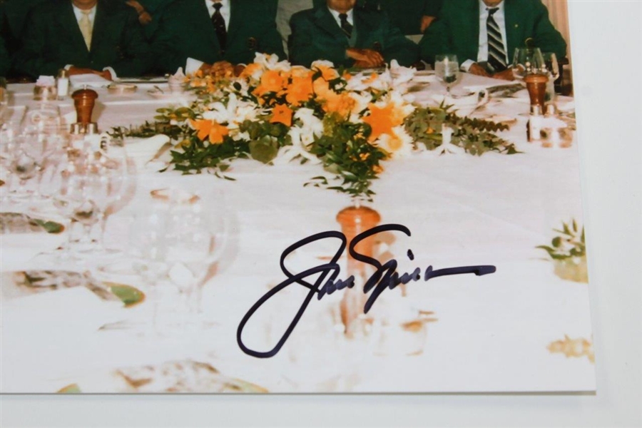 Jack Nicklaus Signed 1998 Masters Champions 8x10 Dinner Photo - Tiger's First Hosting JSA ALOA