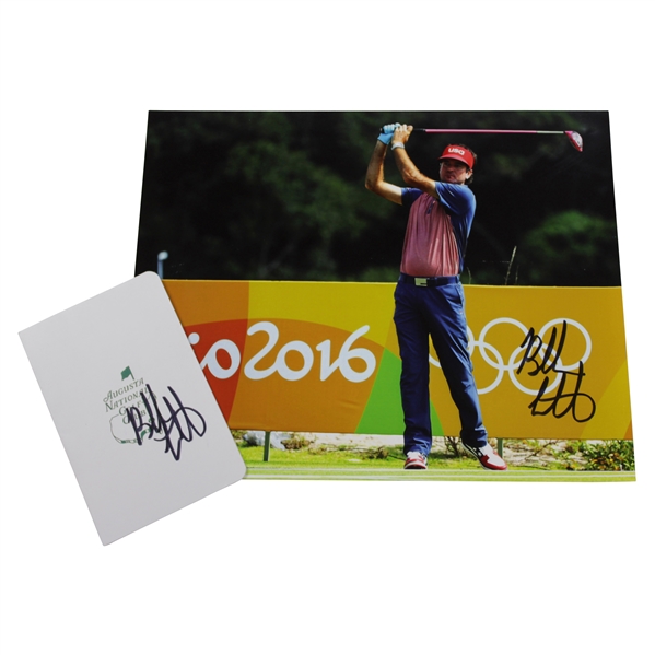 Bubba Watson Signed Augusta National Scorecard & Olympics RIO 2016 Photo JSA ALOA