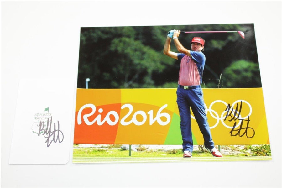 Bubba Watson Signed Augusta National Scorecard & Olympics RIO 2016 Photo JSA ALOA