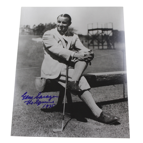 Gene Sarazen Signed Black & White 8x10 Photo with 'The Squire' & '1935' Inscription JSA ALOA