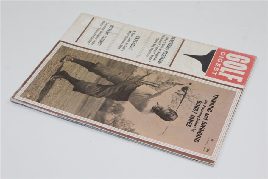Bobby Jones on Cover of 1964 Golf Digest Magazine - Masters Preview - April