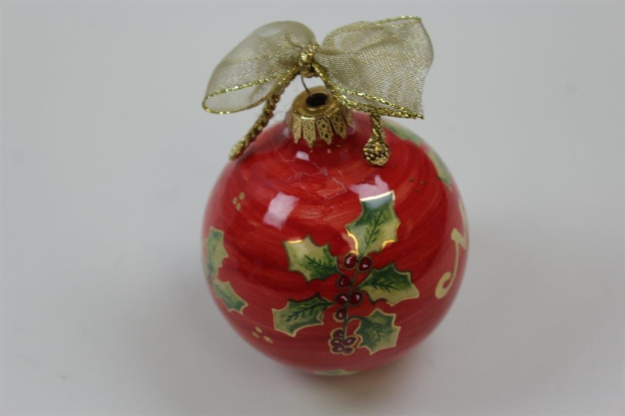 2020 Masters Tournament Hand-Painted Red Christmas Ornament in Original Box