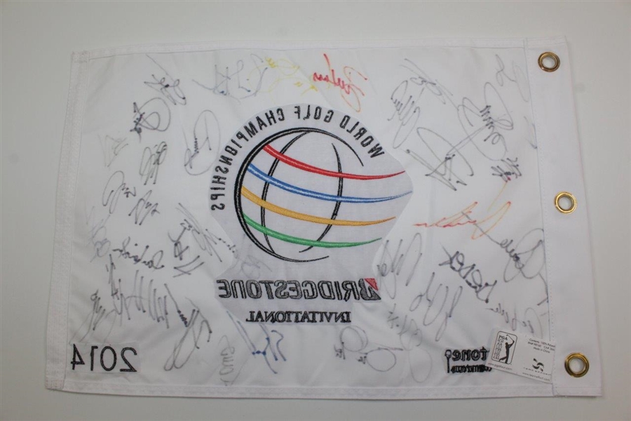 Multi-Signed 2014 World Golf Championship Flag with 35 Stars JSA ALOA