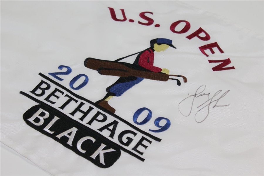 Lucas Glover Signed 2009 US Open at Bethpage Black Flag JSA ALOA