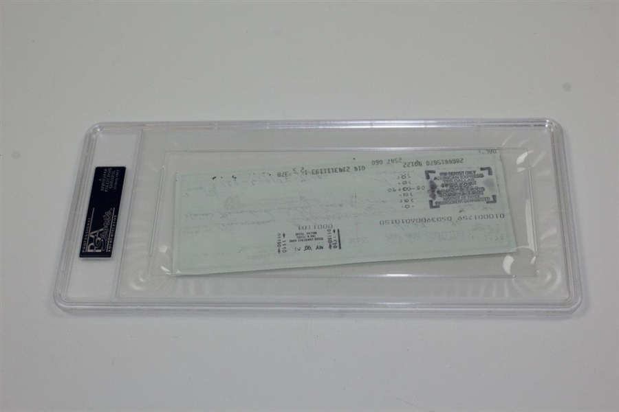 Sam Snead Signed Personal Check to American Express 4/27/1990 PSA/DNA GEM MT 10 #83511567