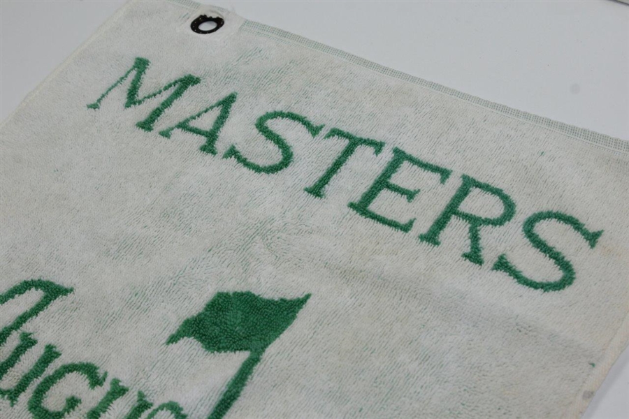 Vintage Augusta National Golf Club Masters Green & White Bag Towel