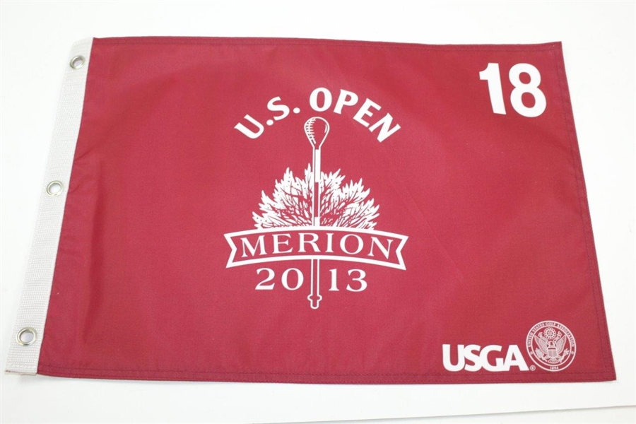 Ten (10) 2013 US Open Championship at Merion Red Screen Flags