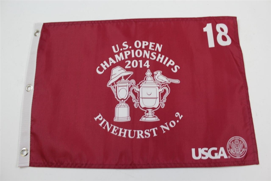 Ten (10) 2014 US Open Championship at Pinehurst No. 2 Red Screen Flags