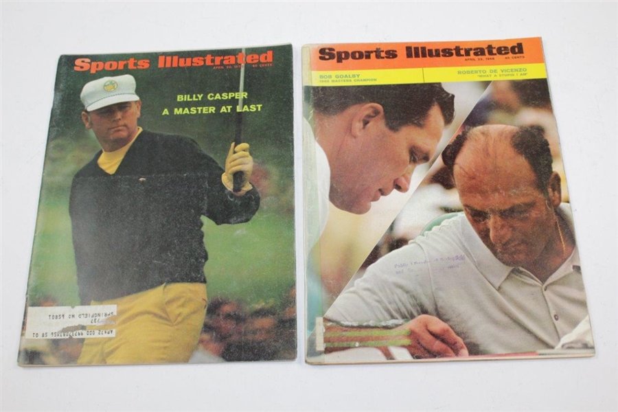 Four (4) Sports Illustrated Masters Cover Magazines