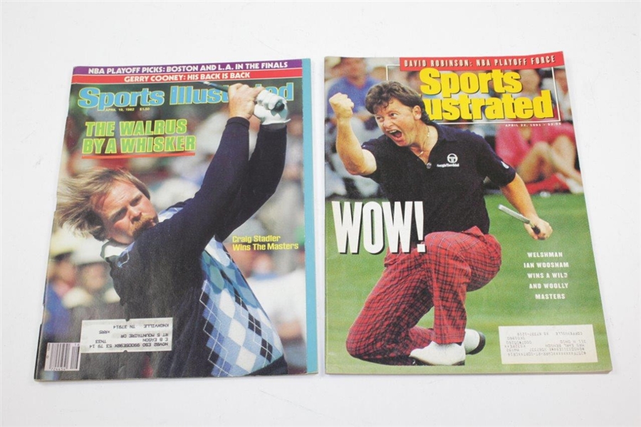 Four (4) Sports Illustrated Masters Cover Magazines