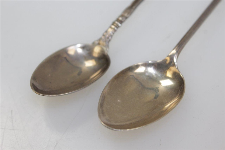 Pair of Silver Plated Golf Themed Tea Spoons