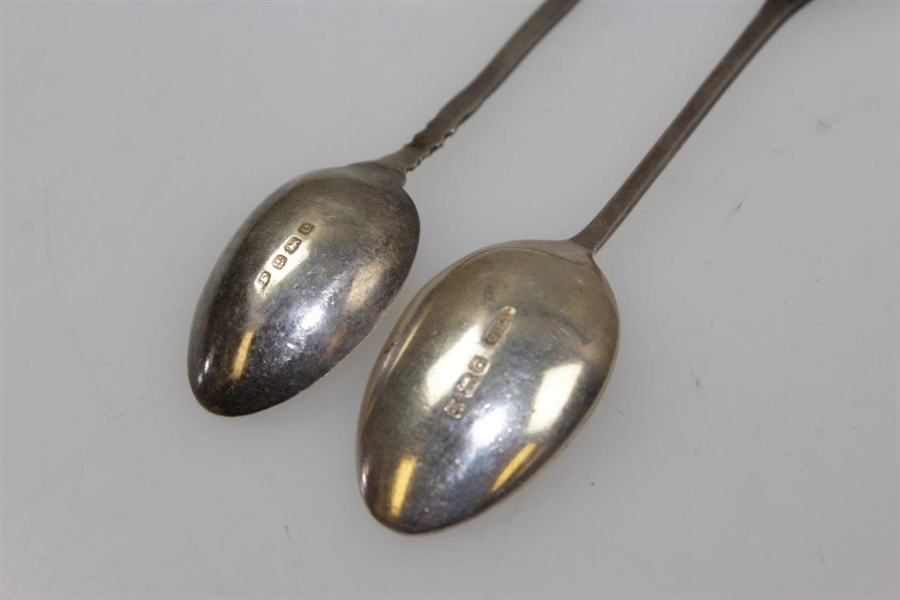 Pair of Silver Plated Golf Themed Tea Spoons
