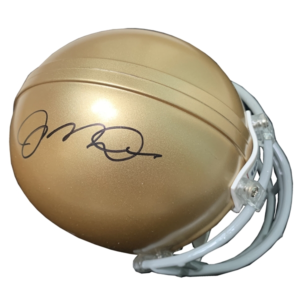 Joe Montana Signed Notre Dame Mini Helmet with Montana & JSA Hologram #LL14868 
