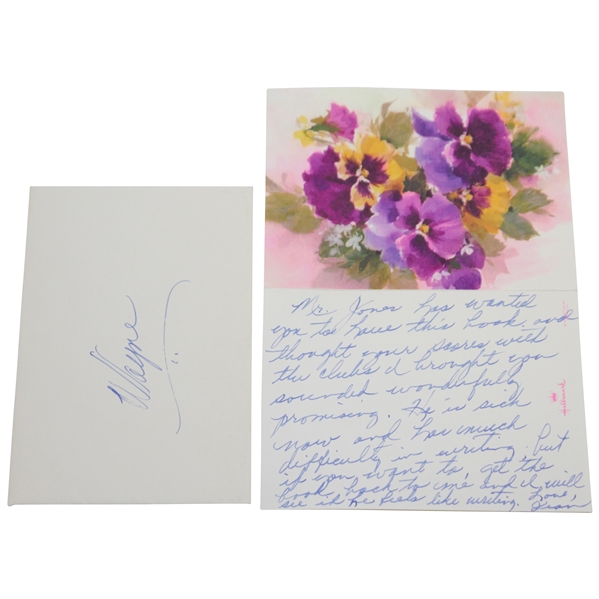 Jean Marshall Signed Hand-Written Note to Wayne Sadler - Bobby Jones Content