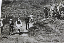 Hagen & Duncan Followed by Spectators at Gleneagles Tournament Sport & General Press Photo - Victor Forbin Collection