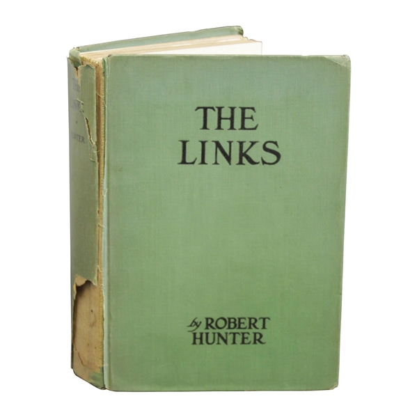 1926 The Links Book by Robert Hunter - Spine Damage with Paper Loss