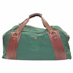 Classic Augusta National Golf Club Belding Large Leather & Canvas Duffel Bag