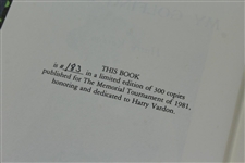 1981 The Memorial Tournament Ltd Ed Book Honoring & Dedicated to Harry Vardon #183/300