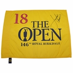 Jordan Spieth Signed 2017 OPEN Championship at Royal Birkdale Flag JSA ALOA