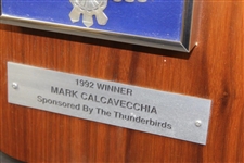Mark Calcavecchia's 1992 Phoenix Open Winner's Plaque with Thunderbird Necklace