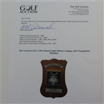 Mark Calcavecchia's 1992 Phoenix Open Winner's Plaque with Thunderbird Necklace