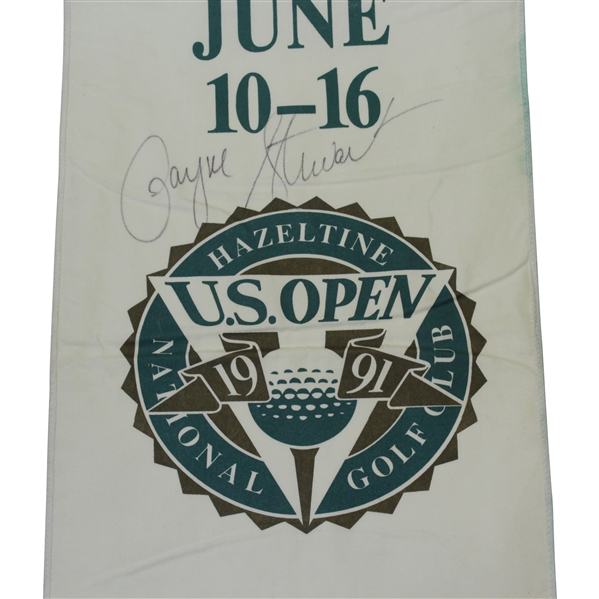 Payne Stewart Signed 1991 US Open at Hazeltine Ltd Ed Course Flown Banner JSA ALOA