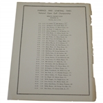 1934 US Open at Merion Cricket Club Program With Seldom Seen Pairing Sheet