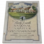 1930 US Amateur at Merion Cricket Club Program - Bobby Jones Completes Grand Slam!