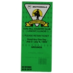 Tiger Woods Makes 1st Full Field PGA Tour Cut 1995 Western Open at Cog Hill Ticket - As Amateur