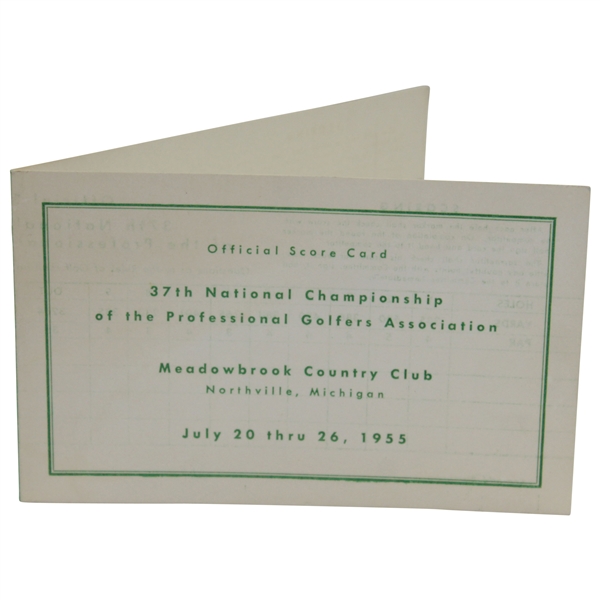 1955 PGA Championship at Meadowbrook CC Scorecard - Northville, Michigan
