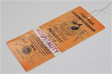 Multi-Signed 1989 PGA Championship at Kemper Lakes Monday Ticket - Payne Win JSA ALOA