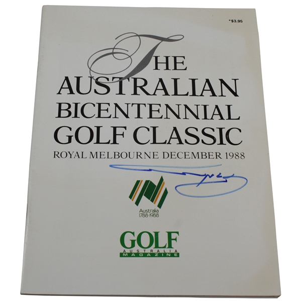 Greg Norman Signed 1988 Australian Bicentennial Golf Classic Program JSA ALOA