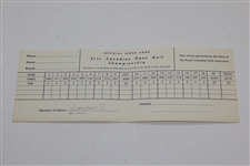Art Wall Signed 1960 Canadian Open Championships at St. George's G&CC Scorecard JSA ALOA