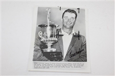 Two Signed Ken Venturi Wire Photos From 1958 & 1959 Chicago Open Win JSA ALOA