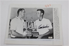 Two Signed Ken Venturi Wire Photos From 1958 & 1959 Chicago Open Win JSA ALOA
