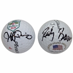 Jeff Quigley & Ricky Barnes Signed Logo Golf Balls From US Amateur Win Sites JSA ALOA