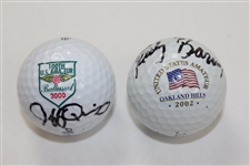 Jeff Quigley & Ricky Barnes Signed Logo Golf Balls From US Amateur Win Sites JSA ALOA