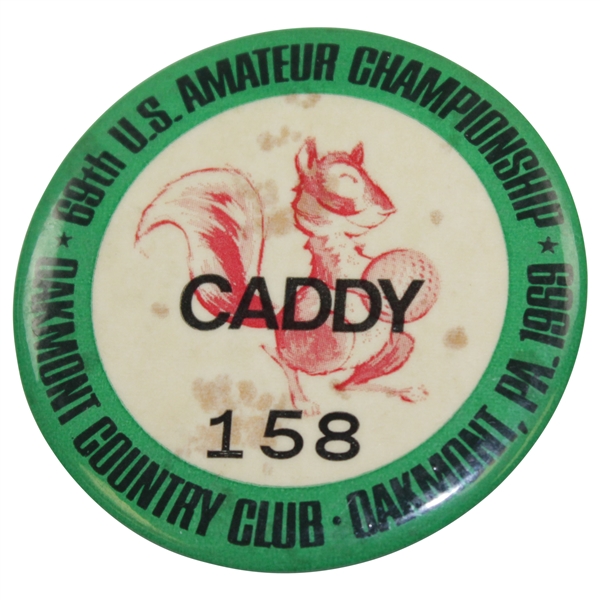 1969 US Amateur Championship at Oakmont CC Caddy Badge #158