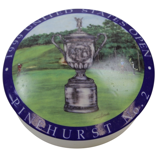1999 US Open Pinehurst No. 2 Porcelain Dish with Lid By Merry Scotlands Designs - Made in USA