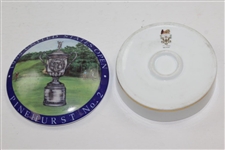 1999 US Open Pinehurst No. 2 Porcelain Dish with Lid By Merry Scotlands Designs - Made in USA
